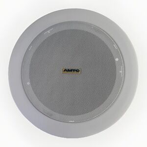 AMTC EQ-SPKR6W 8" In‎ Ceiling Recess-Mount 70V 10W PA Commercial Speaker White